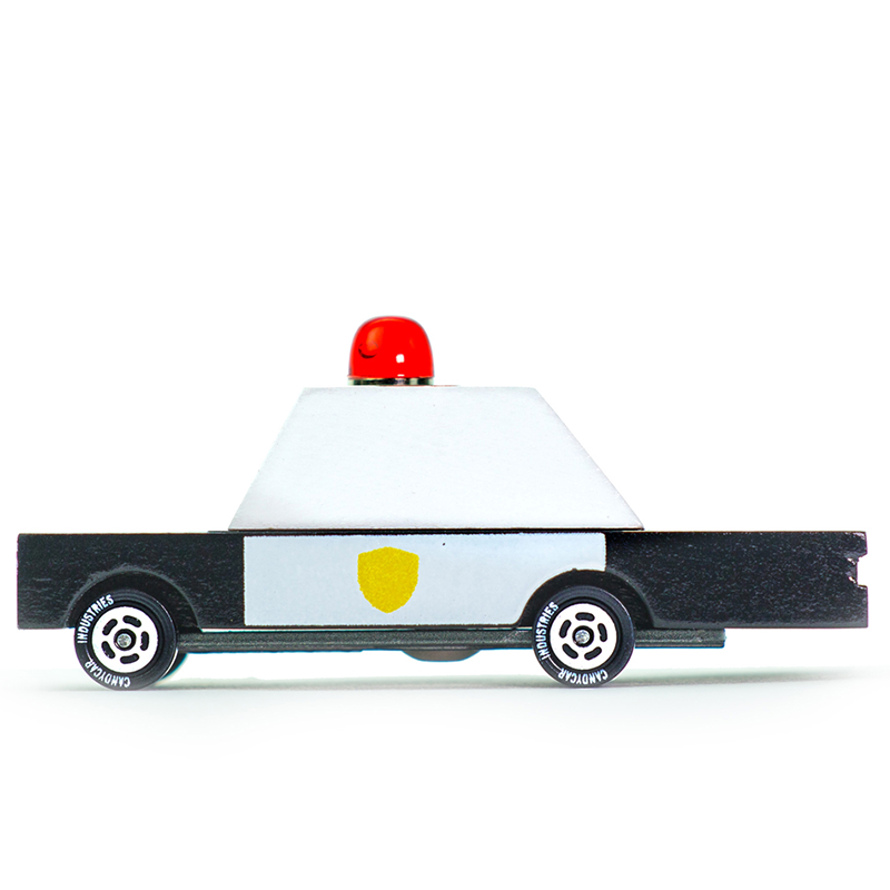 Police Car (F871) 8,9X4,1X3Cm, Wooden Diecast, In Giftbox, 3+