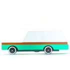 Wagon Teal (F240) 8,9X4,1X3Cm, Wooden Diecast, Magnetic, In