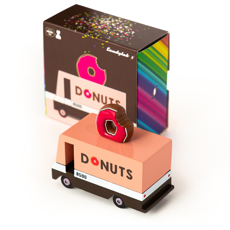 Donut Van (F702) 8,4X4,1X6,5Cm, Wooden Diecast, In Giftbox, 3+