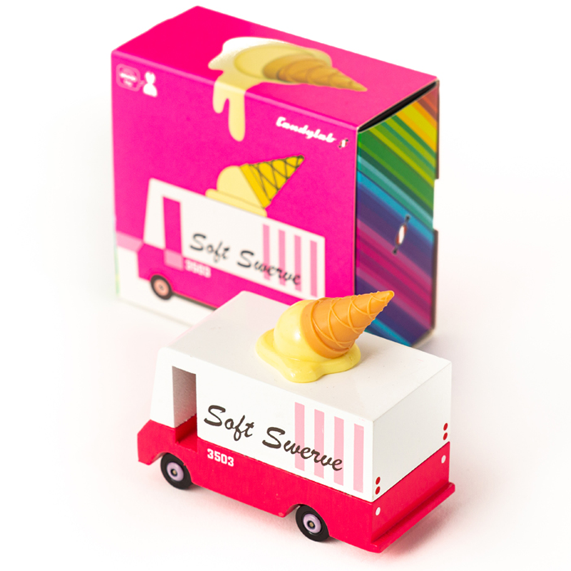 Ice Cream Van (F708) 8,4X4,1X6,5Cm, Wooden Diecast, In Giftbox,