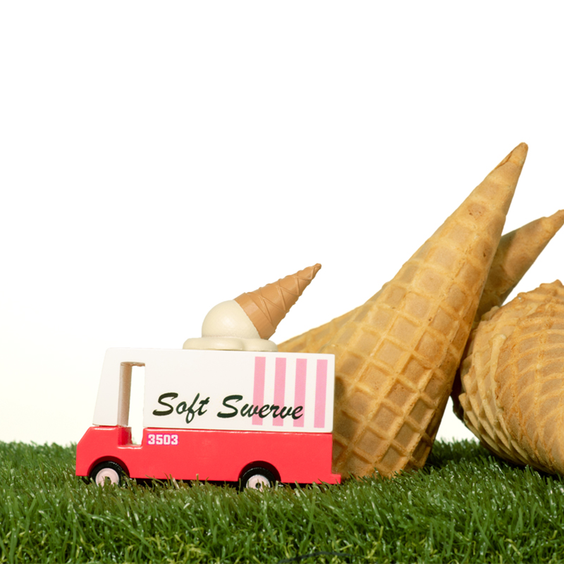 Ice Cream Van (F708) 8,4X4,1X6,5Cm, Wooden Diecast, In Giftbox,