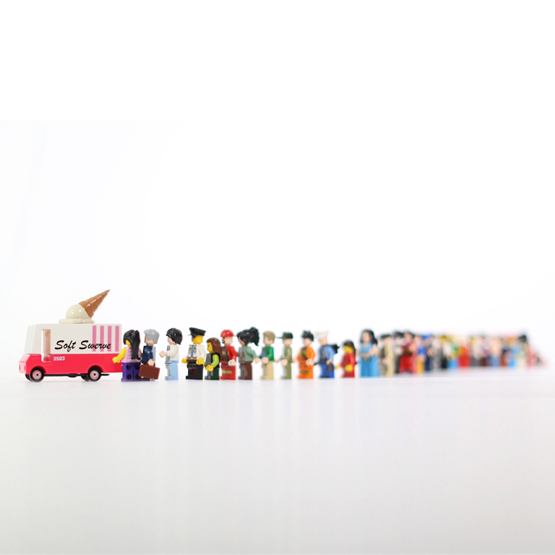 Ice Cream Van (F708) 8,4X4,1X6,5Cm, Wooden Diecast, In Giftbox,