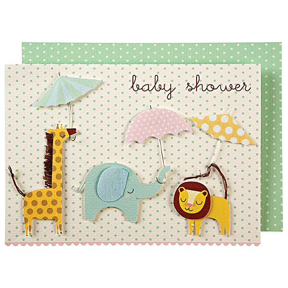 Animals & Umbrellas Card