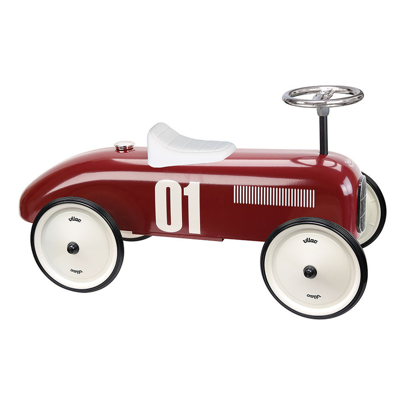 Metalen Loopwagen Vintage Bordeau