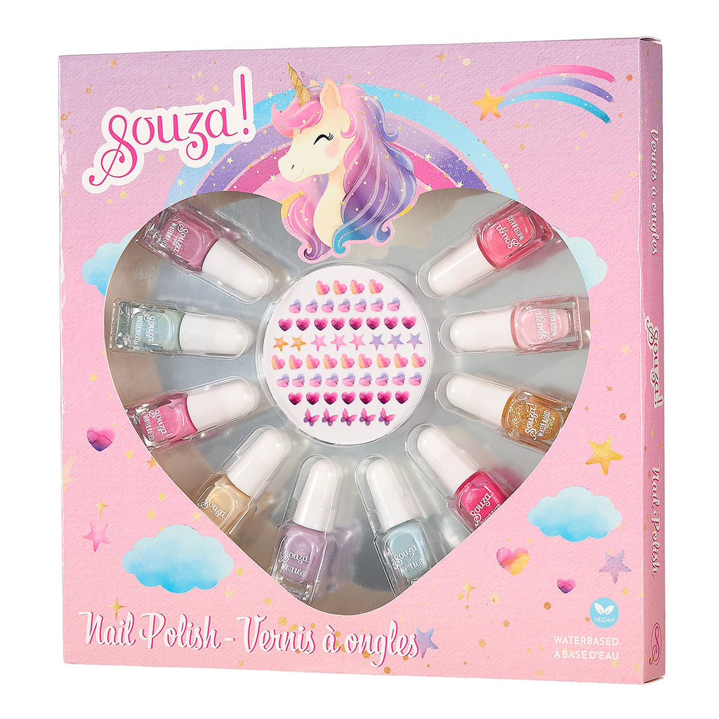 Coffret Beauté Licorne - Vernis à ongles et stickers pour ongles, multicolore