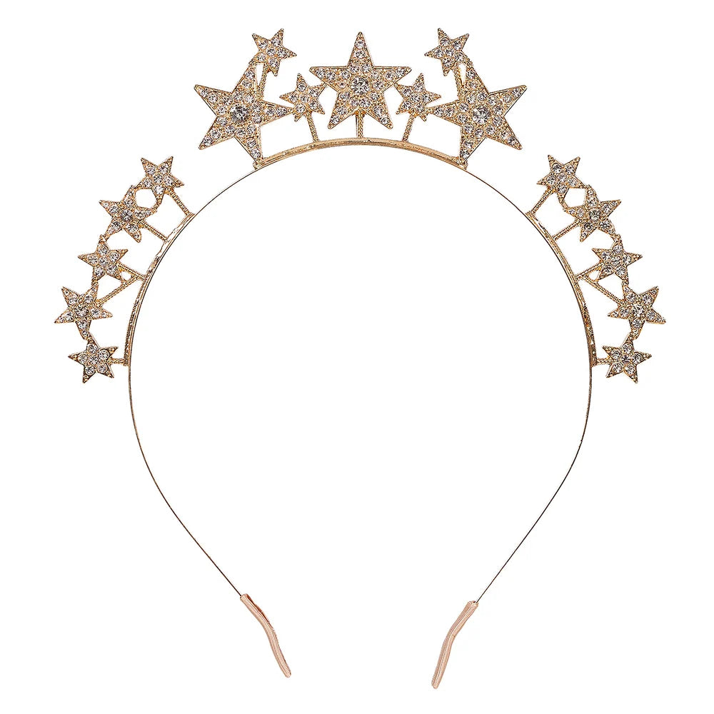 Gold tiara with stars - Kate