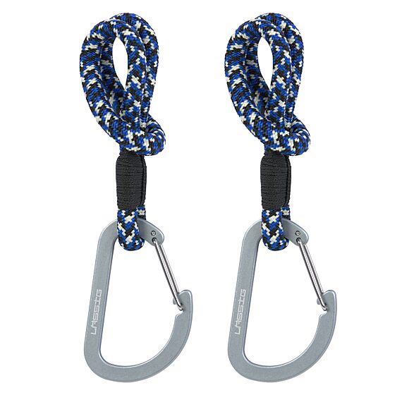 Kinderwagen Accessoire - Stroller Hooks Cord Black/Blue/Vanilla - Set Van 2