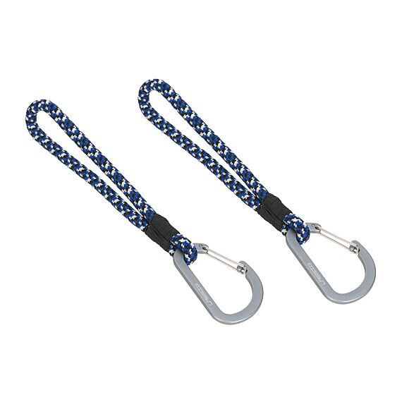 Kinderwagen Accessoire - Stroller Hooks Cord Black/Blue/Vanilla - Set Van 2