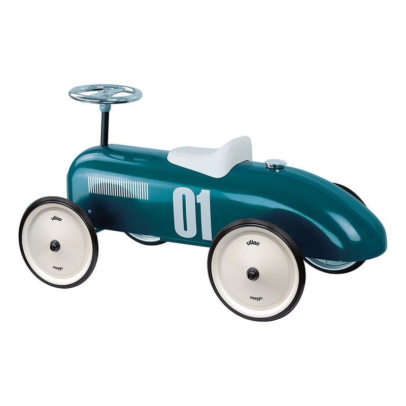 Metalen Loopwagen Vintage Petrolium Blauw