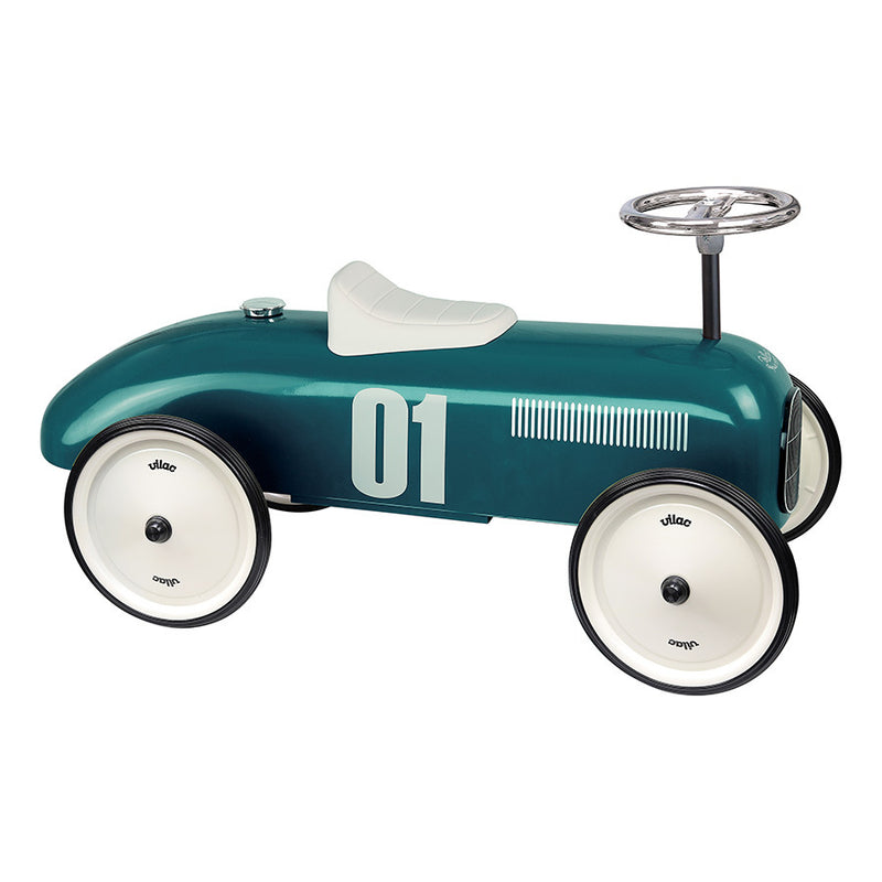 Metalen Loopwagen Vintage Petrolium Blauw