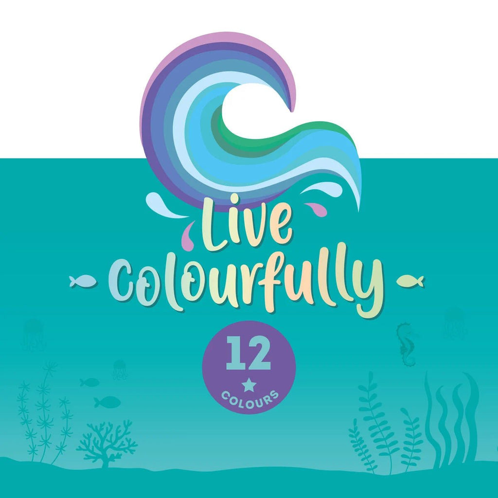 12 Kleurpotloden Live Colourfully - Ocean Palette - Kleuren en tekenen Legami - In den Olifant