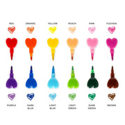 12 stapelbare kleurtjes - Dream In Colour Heart - Kleuren en tekenen Legami - In den Olifant