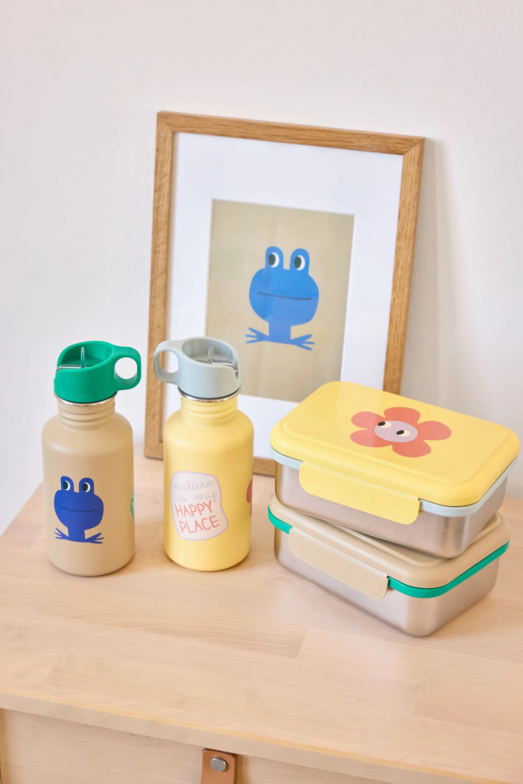 Bouteille en acier inoxydable Happy Trails Grenouille