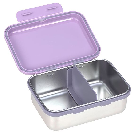 Stalen Brooddoos - Lunchbox Stainless Steel Little Gang Heart Lilac