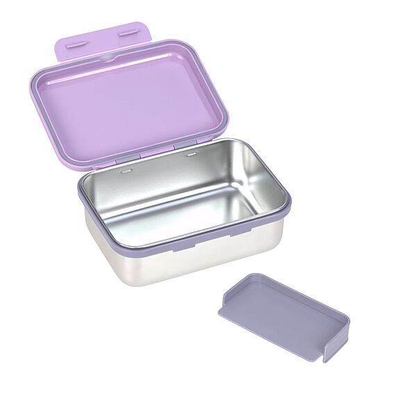 Stalen Brooddoos - Lunchbox Stainless Steel Little Gang Heart Lilac