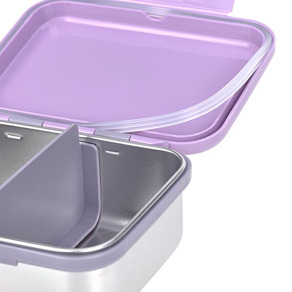 Stalen Brooddoos - Lunchbox Stainless Steel Little Gang Heart Lilac