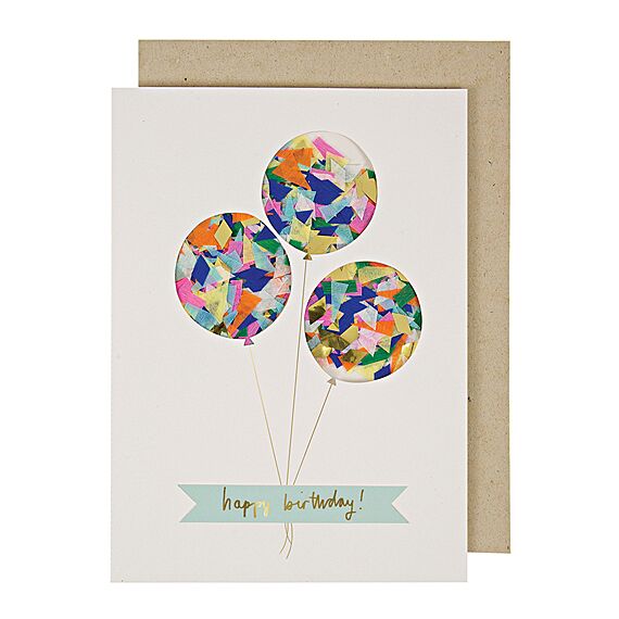 Feestkaart | Balloon Confetti Shaker Card