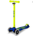 Maxi Micro scooter Deluxe LED blue yellow neon
