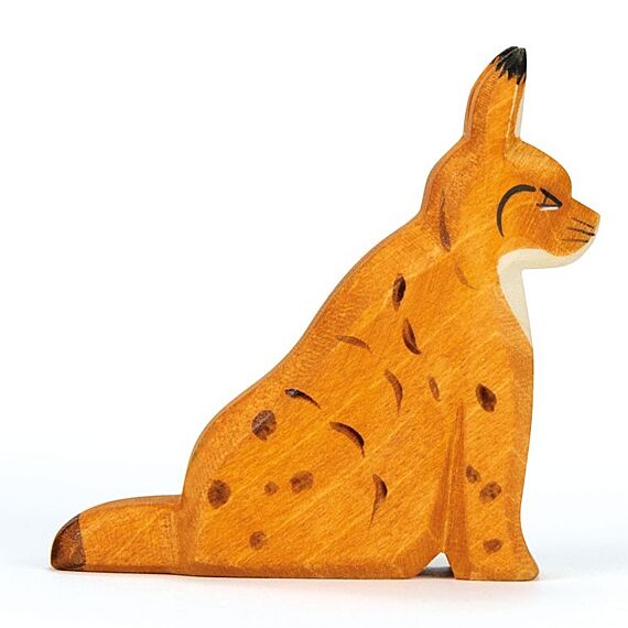 Houten Figuur - Lynx Zittend