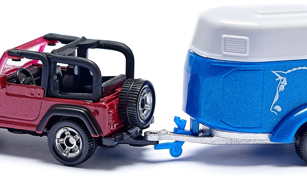 Jeep met paardentrailer