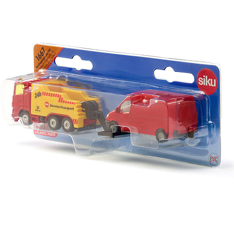 Afsleepwagen met personenauto