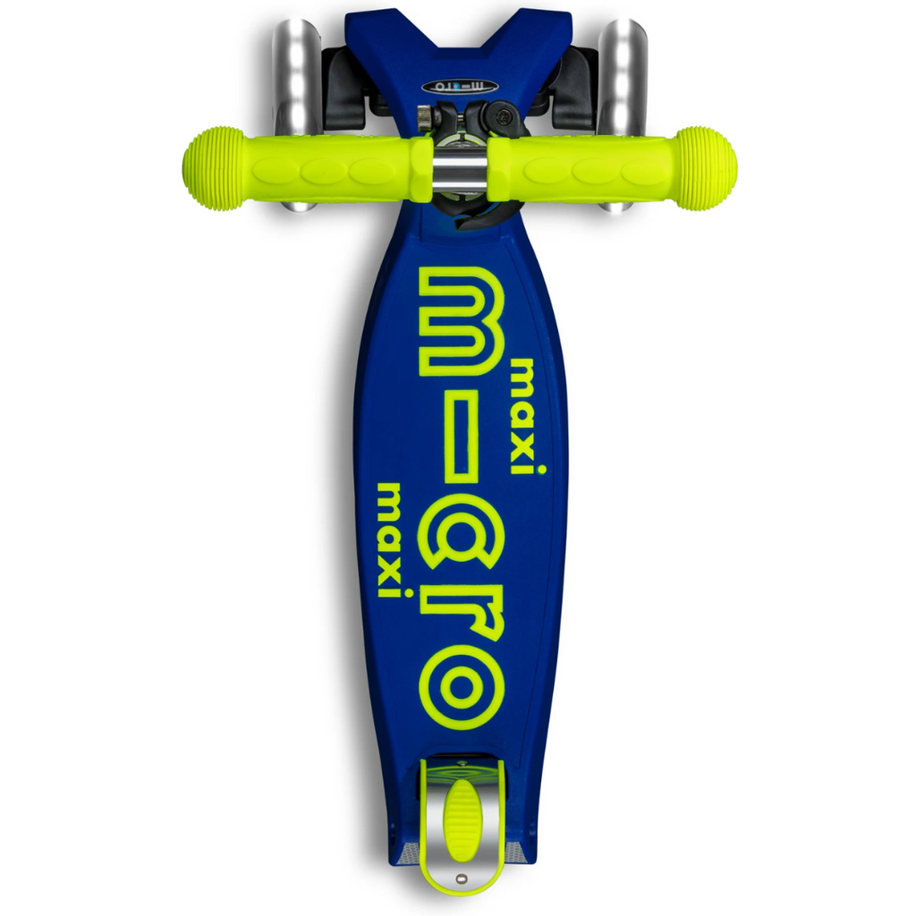 Maxi Micro scooter Deluxe LED blue yellow neon