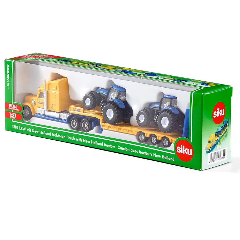 Truck with New Holland tractors