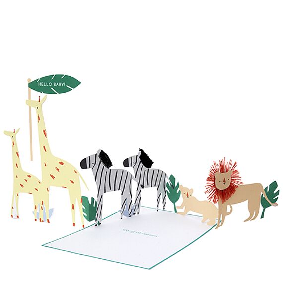 Safari Baby Concertina Card