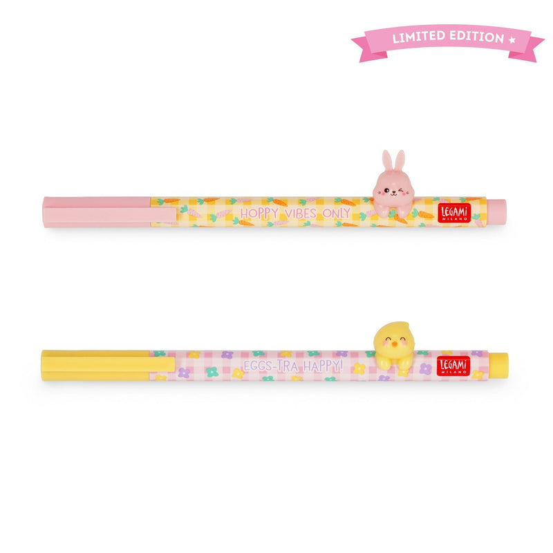 2 Gel Pens Animal Decoration - Easter 2026 Limited Edition - Schrijfwaren Legami - In den Olifant
