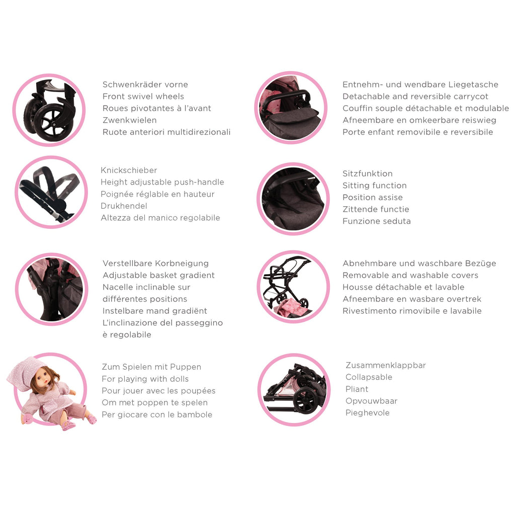 2 - in - 1 Poppenbuggy Needful Things Soft Mood - Poppenaccessoires Götz - In den Olifant