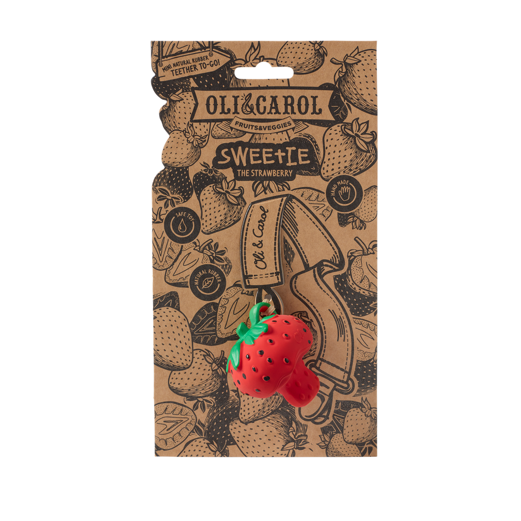 Mini Bijtspeeltje - Sweetie the Strawberry Mini Baby Teether