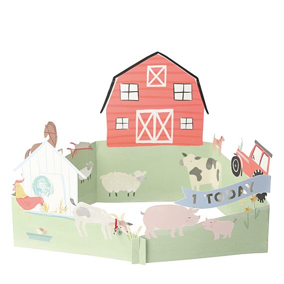 On The Farm 3D Scene Card