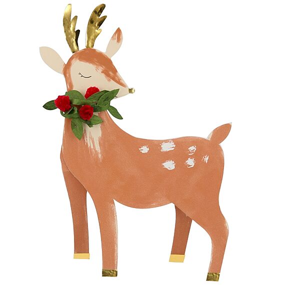 Feestkaart Festive Reindeer Stand Up Christmas Card