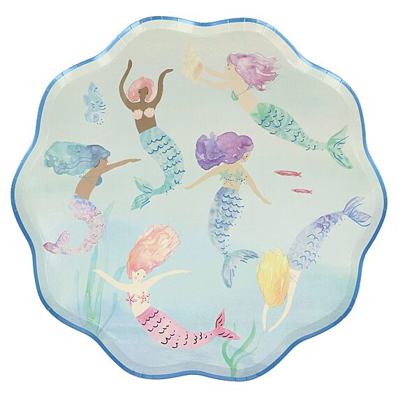 Set Van 8 Borden | Mermaids Swimming Plates