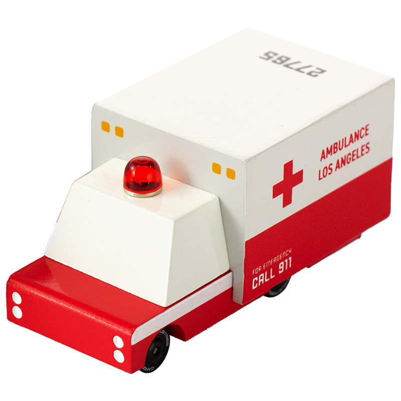 Ambulance Van (E762) 8,4X4,1X5,1Cm, Wooden Diecast, In Giftbox,