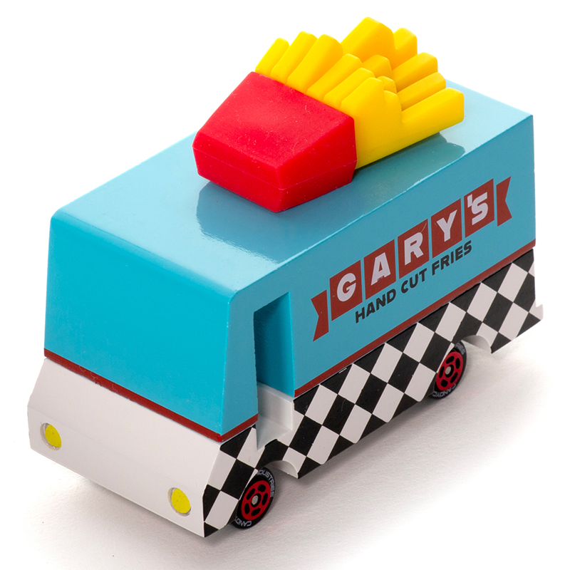 French Fry Van (F311) 8,4X4,1X6,5Cm, Wooden Diecast, In Giftbox,