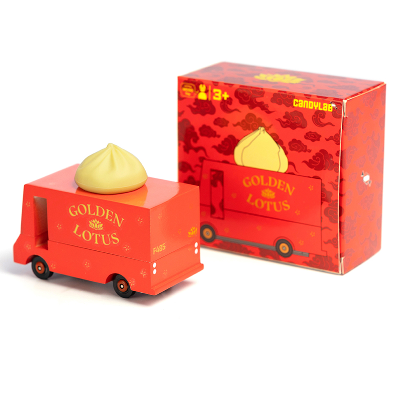 Dumpling Van (F347) 8,4X4,1X6,5Cm, Wooden Diecast, In Giftbox,