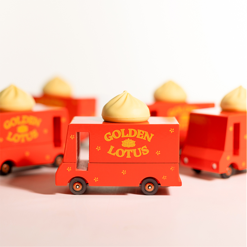 Dumpling Van (F347) 8,4X4,1X6,5Cm, Wooden Diecast, In Giftbox,