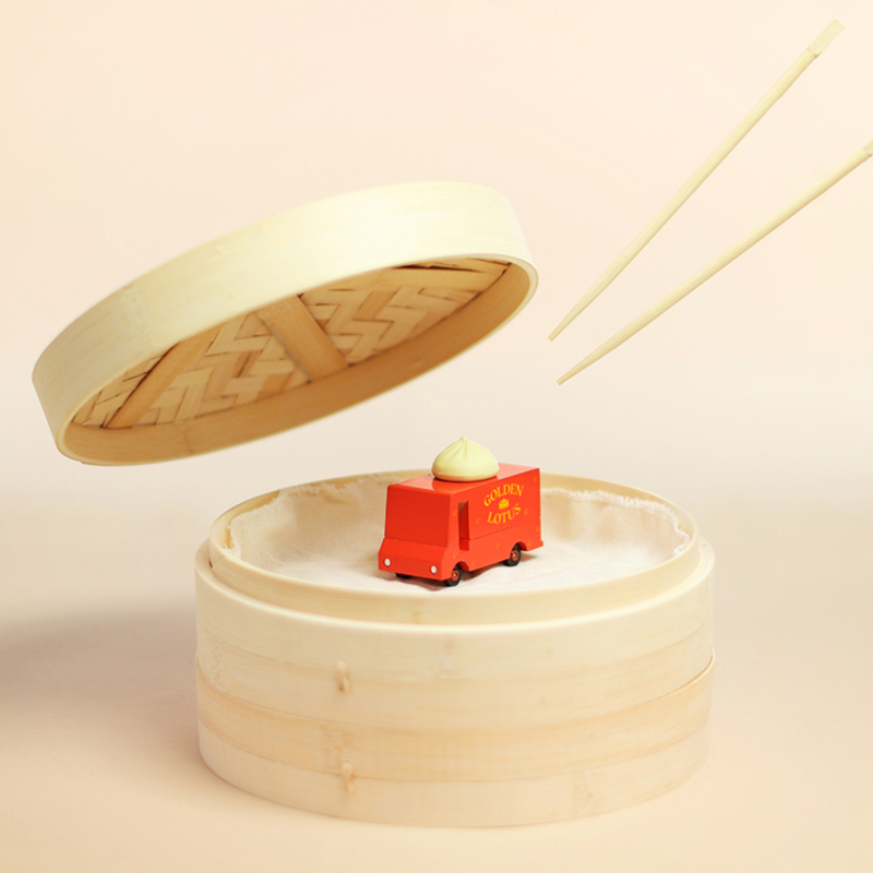 Dumpling Van (F347) 8,4X4,1X6,5Cm, Wooden Diecast, In Giftbox,