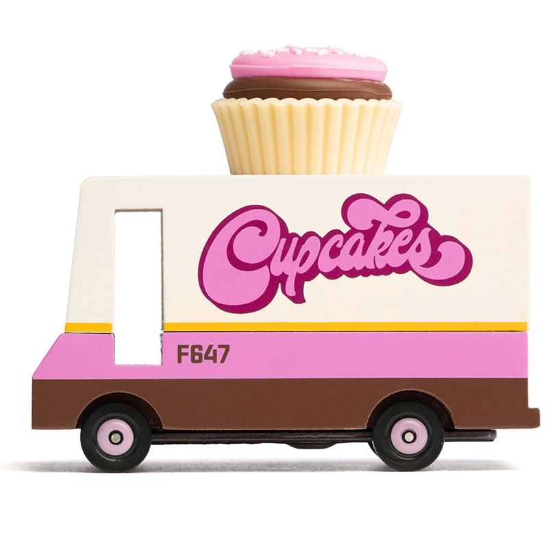 Cupcake Van (F647) 8,4X4,1X6,5Cm, Wooden Diecast, In Giftbox, 3+