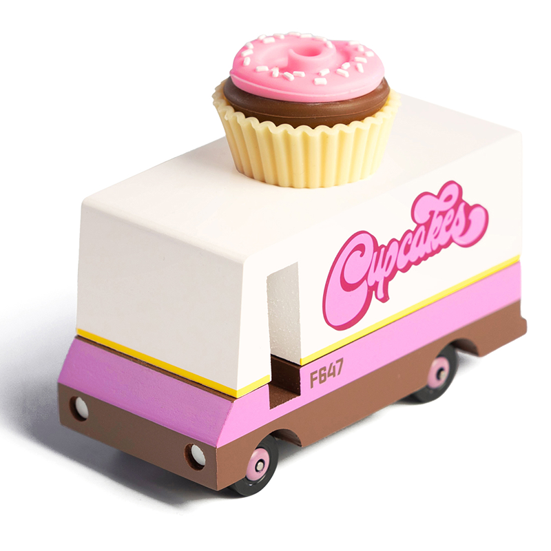 Cupcake Van (F647) 8,4X4,1X6,5Cm, Wooden Diecast, In Giftbox, 3+