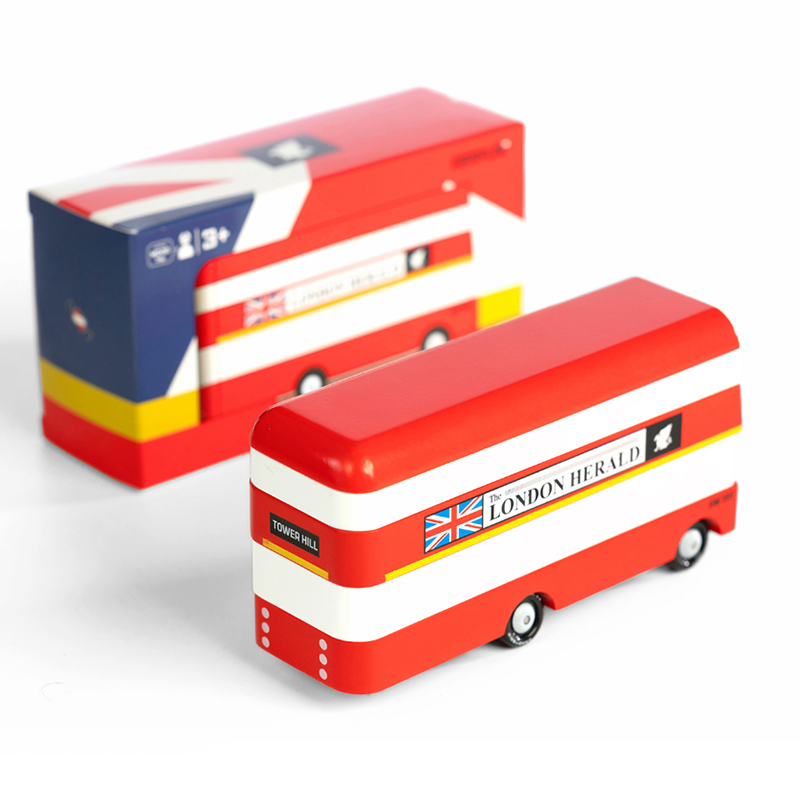 London Bus (L300) 13,3X4,1X4,6Cm, Wooden Diecast, In Giftbox,