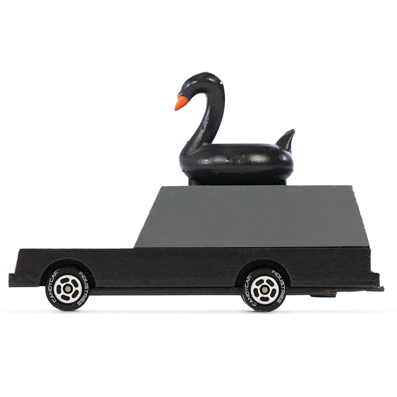 Black Swan Wagon (W000) 8,9X3,8X6,4Cm, Wooden Diecast,