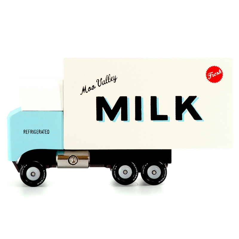 Milk Truck (T464) 13,5X4,8X7,6Cm, Wooden Diecast, In Giftbox,