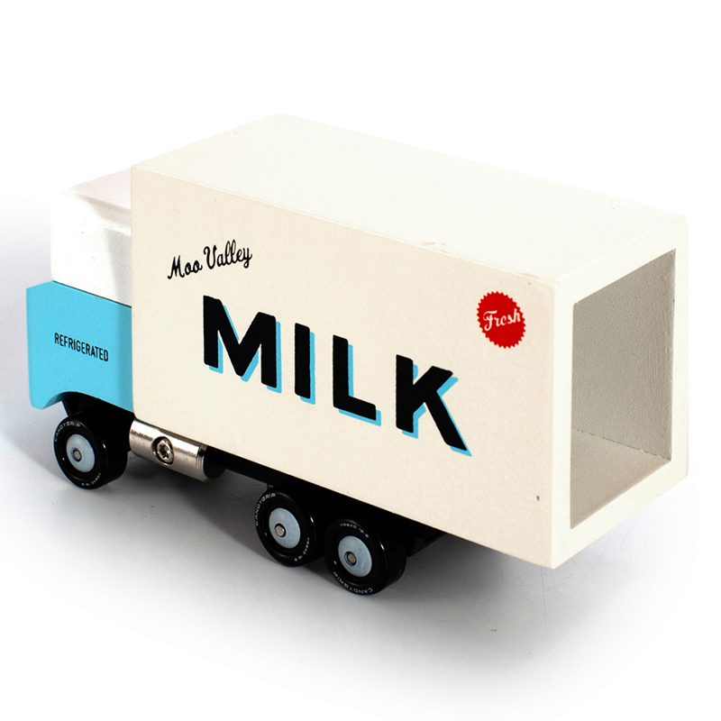 Milk Truck (T464) 13,5X4,8X7,6Cm, Wooden Diecast, In Giftbox,