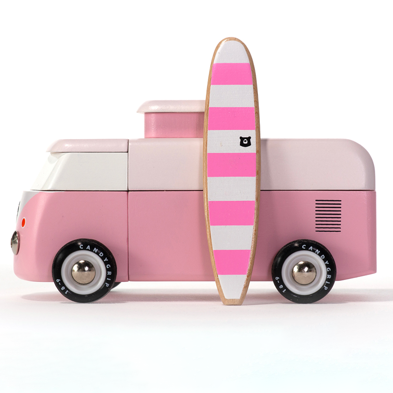 Vw Beach Bus - Pink (Bva367) 16,5X9,4X8,4Cm, Magnetisch, In