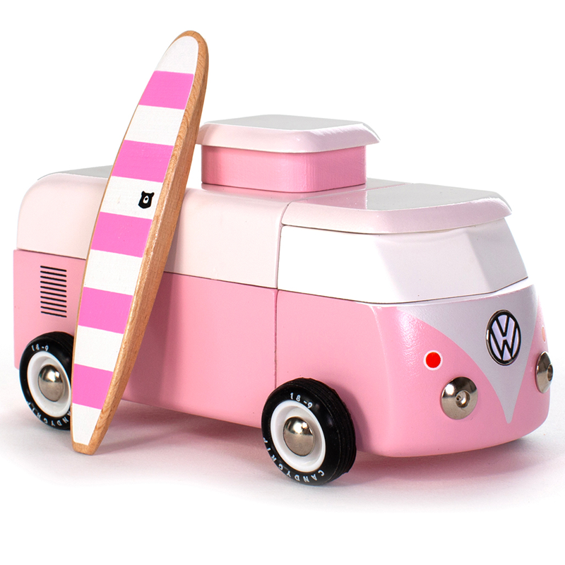 Vw Beach Bus - Pink (Bva367) 16,5X9,4X8,4Cm, Magnetisch, In