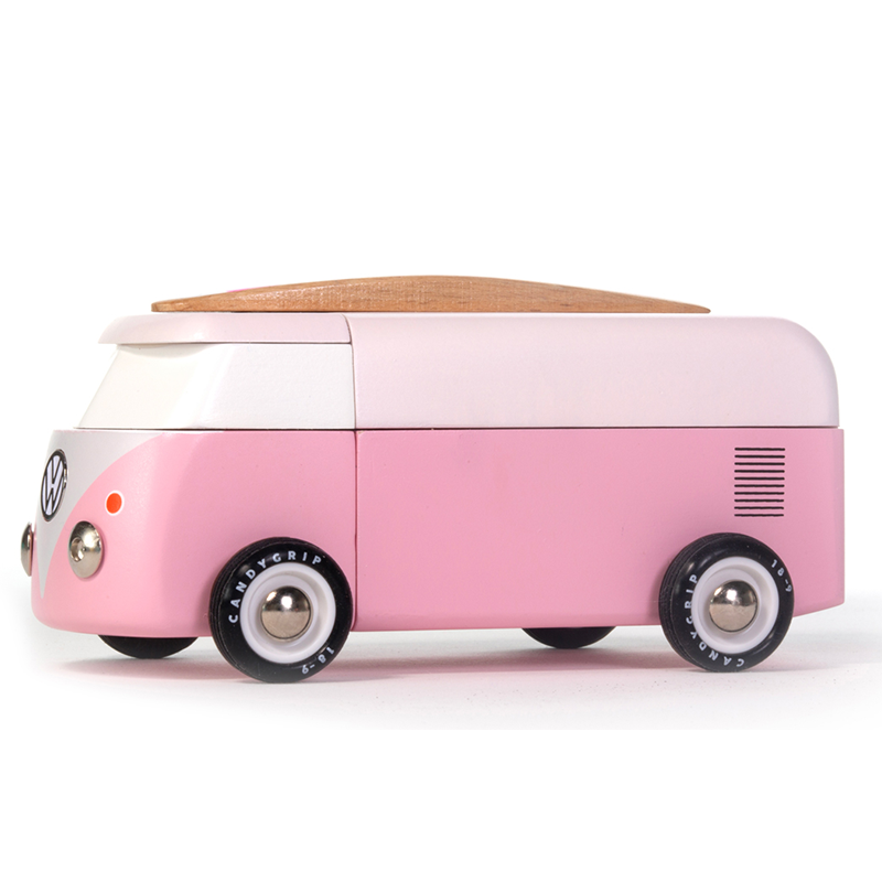 Vw Beach Bus - Pink (Bva367) 16,5X9,4X8,4Cm, Magnetisch, In