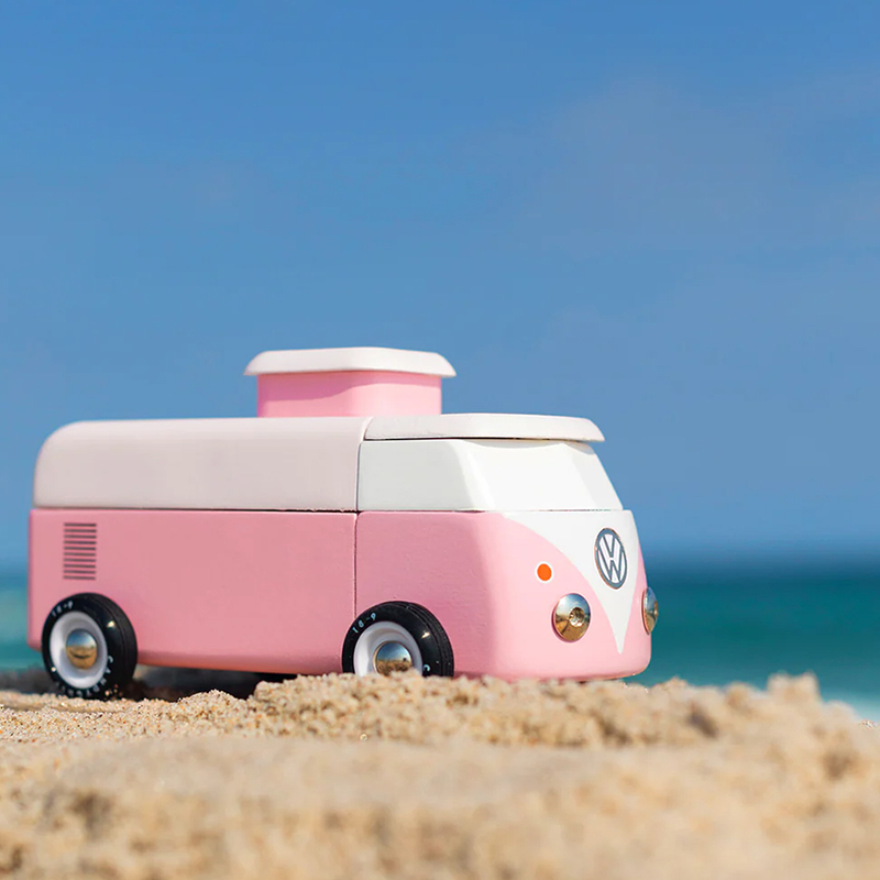 Vw Beach Bus - Pink (Bva367) 16,5X9,4X8,4Cm, Magnetisch, In