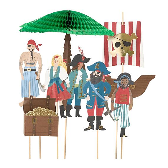 Pirates & Palm Tree Cake Toppers